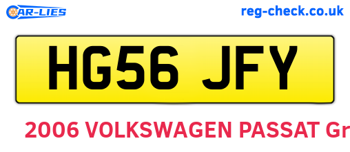 HG56JFY are the vehicle registration plates.