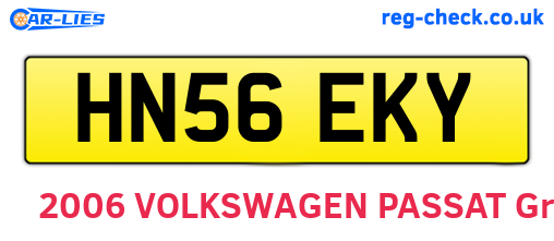 HN56EKY are the vehicle registration plates.