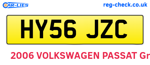 HY56JZC are the vehicle registration plates.