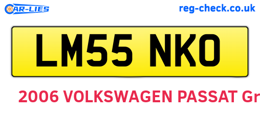 LM55NKO are the vehicle registration plates.