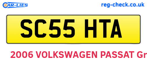 SC55HTA are the vehicle registration plates.