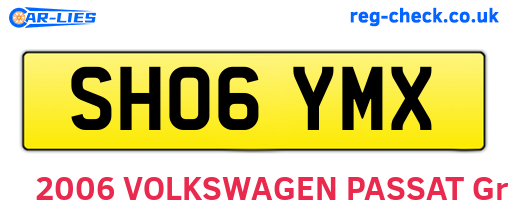 SH06YMX are the vehicle registration plates.