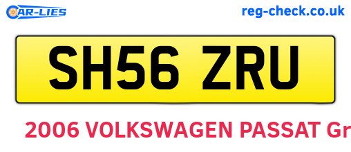 SH56ZRU are the vehicle registration plates.