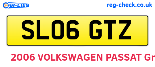 SL06GTZ are the vehicle registration plates.
