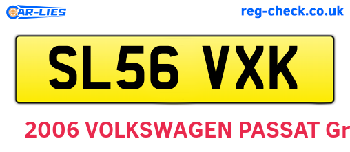 SL56VXK are the vehicle registration plates.