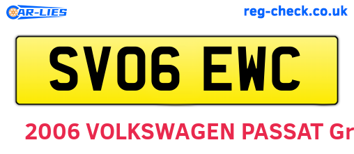 SV06EWC are the vehicle registration plates.
