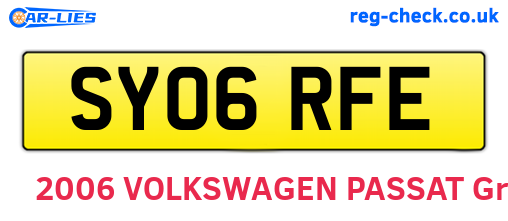 SY06RFE are the vehicle registration plates.