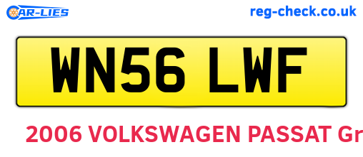 WN56LWF are the vehicle registration plates.