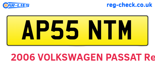 AP55NTM are the vehicle registration plates.