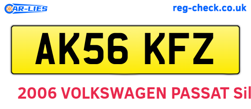 AK56KFZ are the vehicle registration plates.