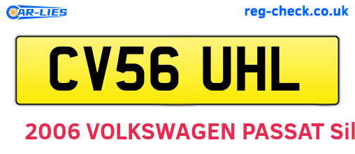CV56UHL are the vehicle registration plates.