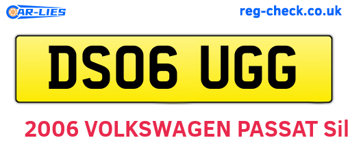 DS06UGG are the vehicle registration plates.