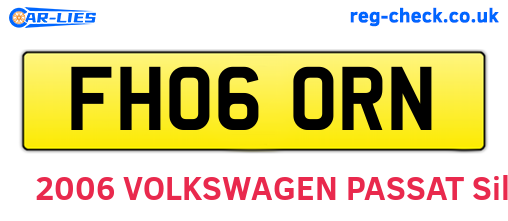 FH06ORN are the vehicle registration plates.