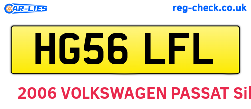 HG56LFL are the vehicle registration plates.