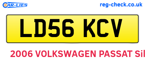 LD56KCV are the vehicle registration plates.
