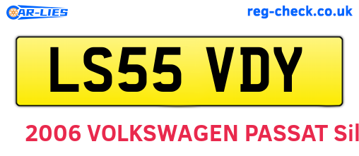 LS55VDY are the vehicle registration plates.