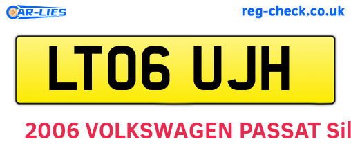LT06UJH are the vehicle registration plates.