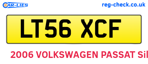 LT56XCF are the vehicle registration plates.