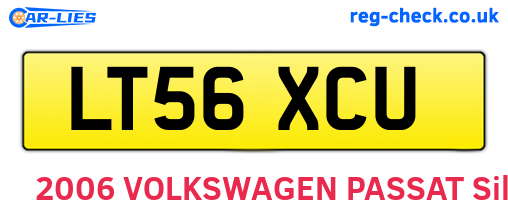 LT56XCU are the vehicle registration plates.