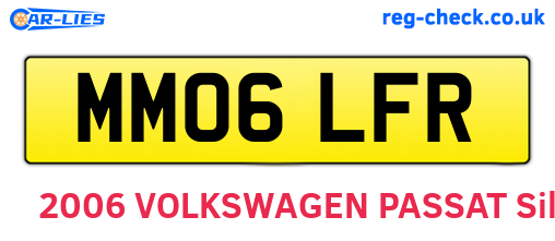 MM06LFR are the vehicle registration plates.