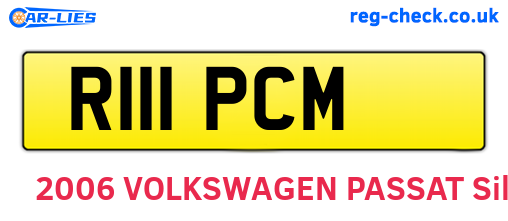 R111PCM are the vehicle registration plates.