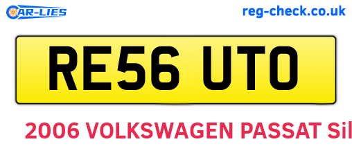 RE56UTO are the vehicle registration plates.