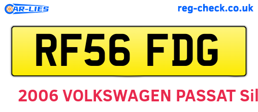 RF56FDG are the vehicle registration plates.