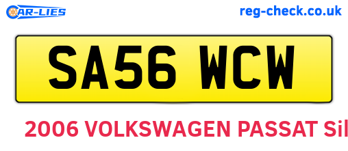 SA56WCW are the vehicle registration plates.