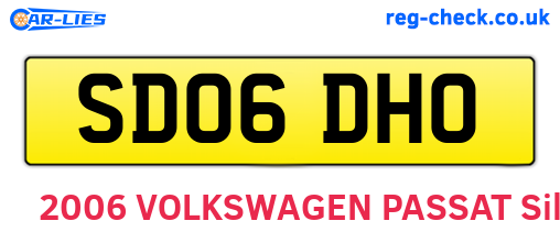 SD06DHO are the vehicle registration plates.