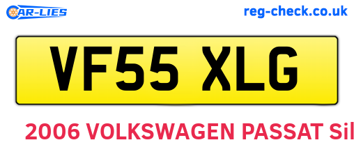 VF55XLG are the vehicle registration plates.