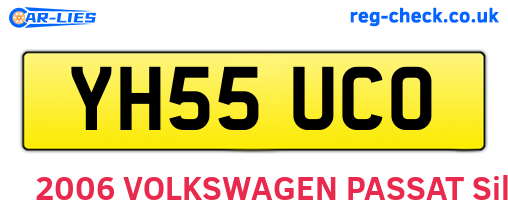 YH55UCO are the vehicle registration plates.