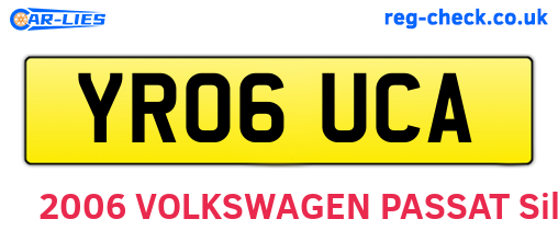 YR06UCA are the vehicle registration plates.