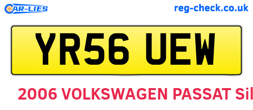 YR56UEW are the vehicle registration plates.