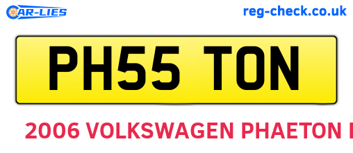 PH55TON are the vehicle registration plates.