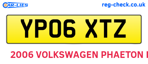 YP06XTZ are the vehicle registration plates.