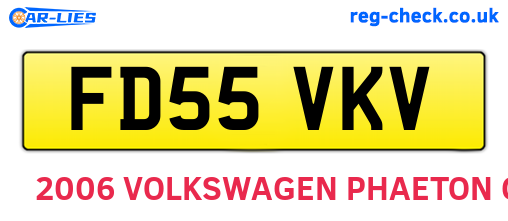 FD55VKV are the vehicle registration plates.