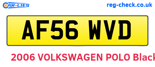 AF56WVD are the vehicle registration plates.