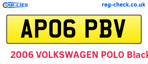 AP06PBV are the vehicle registration plates.