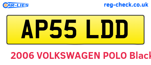 AP55LDD are the vehicle registration plates.
