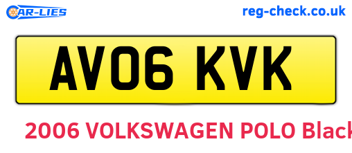 AV06KVK are the vehicle registration plates.