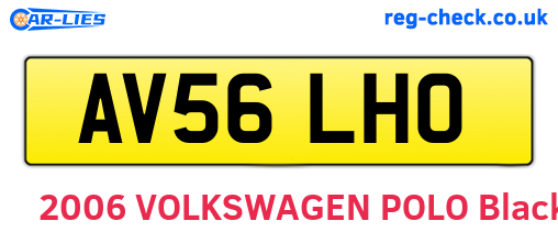 AV56LHO are the vehicle registration plates.
