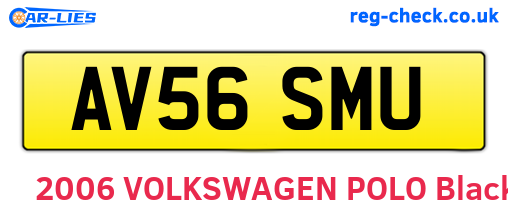 AV56SMU are the vehicle registration plates.