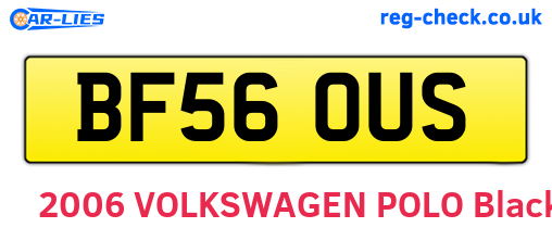 BF56OUS are the vehicle registration plates.