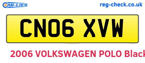 CN06XVW are the vehicle registration plates.