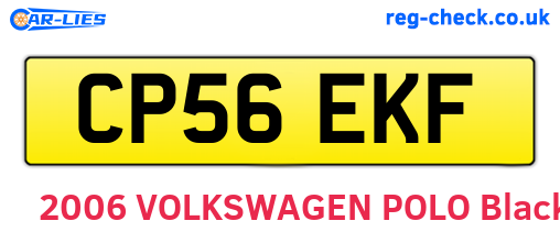 CP56EKF are the vehicle registration plates.