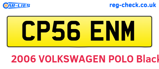 CP56ENM are the vehicle registration plates.