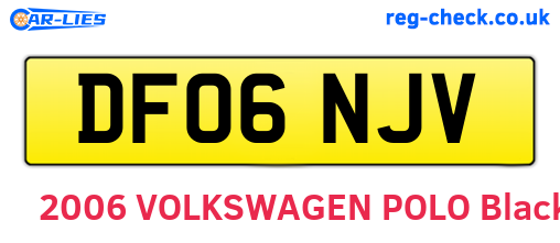 DF06NJV are the vehicle registration plates.