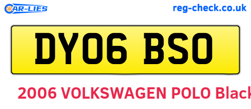DY06BSO are the vehicle registration plates.