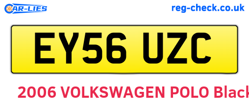 EY56UZC are the vehicle registration plates.