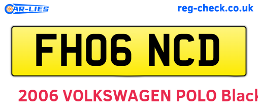 FH06NCD are the vehicle registration plates.